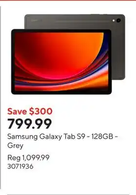 Staples Samsung Galaxy Tab S9 - 128GB - Grey offer