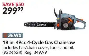 Princess Auto 18 in. 49cc 4-Cycle Gas Chainsaw offer