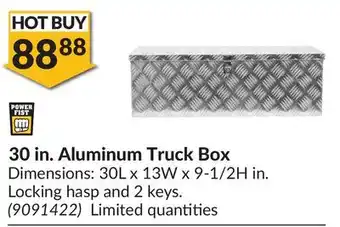 Princess Auto 30 in. Aluminum Truck Box offer