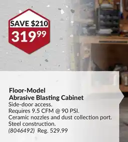 Princess Auto Floor-Model Abrasive Blasting Cabinet offer
