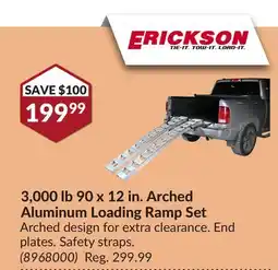 Princess Auto 3,000 lb 90 x 12 in. Arched Aluminum Loading Ramp Set offer