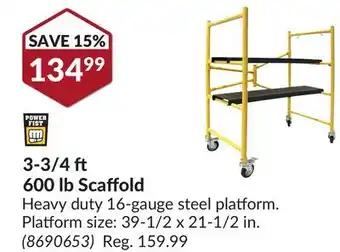 Princess Auto 3-3/4 600 lb Scaffold offer