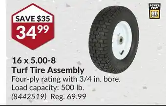 Princess Auto 16 x 5.00-8 Turf Tire Assembly offer