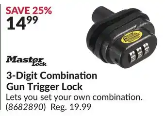 Princess Auto 3-Digit Combination Gun Trigger Lock offer