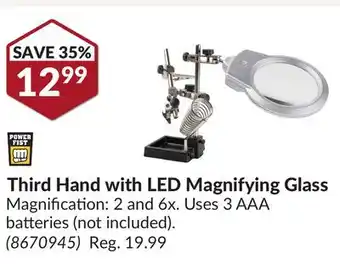 Princess Auto Third Hand with LED Magnifying Glass offer