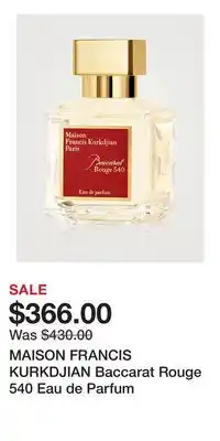 Holt Renfrew MAISON FRANCIS KURKDJIAN Baccarat Rouge 540 Eau de Parfum offer