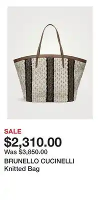 Holt Renfrew BRUNELLO CUCINELLI Knitted Bag offer