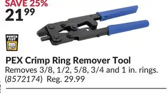 Princess Auto PEX Crimp Ring Remover Tool offer