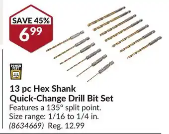 Princess Auto 13 pc Hex Shank Quick-Change Drill Bit Set offer