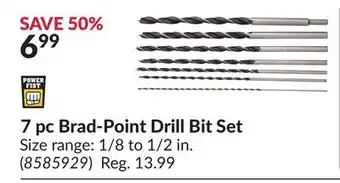 Princess Auto 7 pc Brad-Point Drill Bit Set offer
