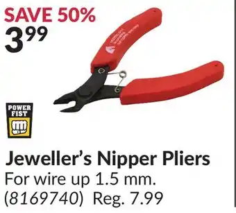 Princess Auto Jeweller's Nipper Pliers offer