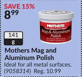 Princess Auto Mothers Mag and Aluminum Polish offer