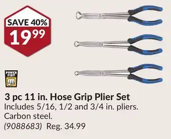 Princess Auto 3 pc 11 in. Hose Grip Plier Set offer