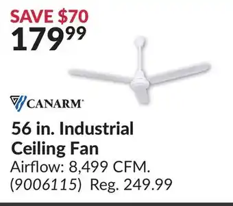 Princess Auto 56 in. Industrial Ceiling Fan offer