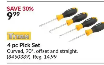 Princess Auto 4 pc Pick Set offer