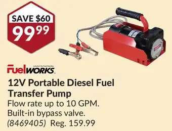 Princess Auto 12V Portable Diesel Fuel Transfer Pump offer