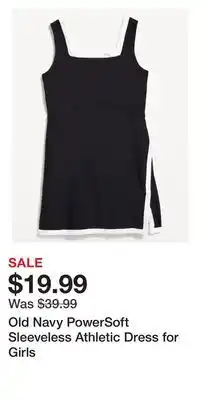Old Navy Old Navy PowerSoft Sleeveless Athletic Dress for Girls offer