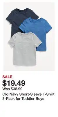 Old Navy Old Navy Short-Sleeve T-Shirt 3-Pack for Toddler Boys offer