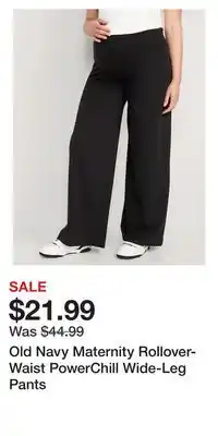 Old Navy Old Navy Maternity Rollover-Waist PowerChill Wide-Leg Pants offer