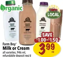 Farm Boy Farm Boy Milk or Cream offer