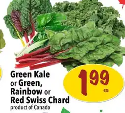 Farm Boy Green Kale or Green, Rainbow or Red Swiss Chard offer