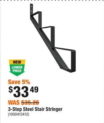 Home Depot 3-Step Steel Stair Stringer offer