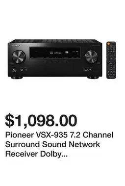 Newegg Pioneer VSX-935 7.2 Channel Surround Sound Network Receiver Dolby Atmos (2021) offer