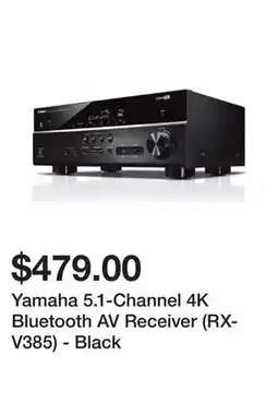 Newegg Yamaha 5.1-Channel 4K Bluetooth AV Receiver (RX-V385) - Black offer