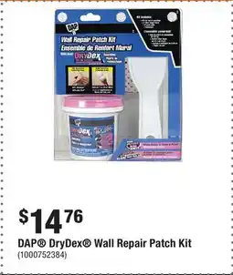 Home Depot DAP DryDex Wall Repair Patch Kit offer
