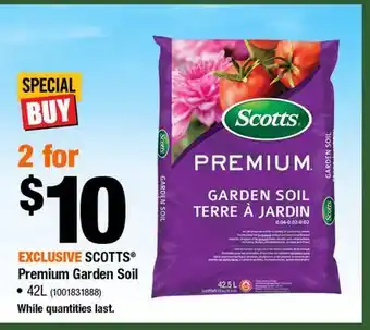 Home Depot Scotts Premium Garden Soil offer