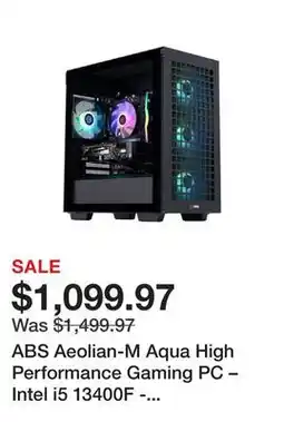 Newegg ABS Aeolian-M Aqua High Performance Gaming PC – Intel i5 13400F - GeForce RTX 4060 - 16GB DDR4 3200MHz - 1TB M.2 NVMe SSD – A offer