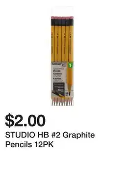 Dollarama STUDIO HB #2 Graphite Pencils 12PK offer