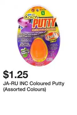 Dollarama JA-RU INC Coloured Putty (Assorted Colours) offer