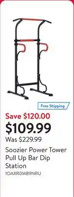 Walmart Soozier Power Tower Pull Up Bar Dip Station offer