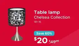 Bath Depot Table lamp Chelsea Collection offer