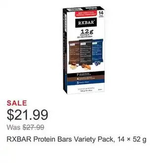 Costco RXBAR Protein Bars Variety Pack, 14 × 52 g offer