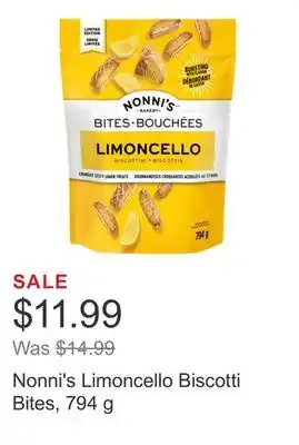 Costco Nonni's Limoncello Biscotti Bites, 794 g offer