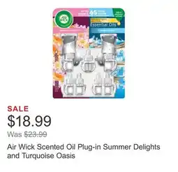 Costco Air Wick Scented Oil Plug-in Summer Delights and Turquoise Oasis offer