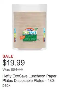 Costco Hefty EcoSave Luncheon Paper Plates Disposable Plates - 180-pack offer