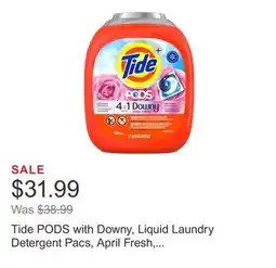 Costco Tide PODS with Downy, Liquid Laundry Detergent Pacs, April Fresh, 104-count offer