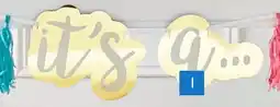 Party City It's a... Hanging Tassel Garland Banner Decoration, Blue/Pink, 8-ft, for Gender Reveal/Baby Shower offer
