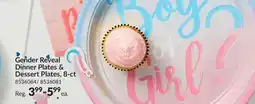 Party City Boy or Girl? Round Paper Disposable Dinner Plates, Blue/Pink, 10.5-in, 8-pk, for Gender Reveal offer