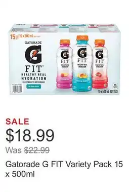 Costco Gatorade G FIT Variety Pack 15 x 500ml offer