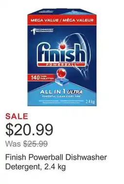 Costco Finish Powerball Dishwasher Detergent, 2.4 kg offer