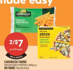 Shoppers Drug Mart CAVENDISH FARMS FROZEN FRIED POTATOES (800g) or NO NAME FROZEN PIZZA offer