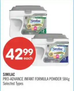 Shoppers Drug Mart SIMILAC PRO-ADVANCE INFANT FORMULA POWDER offer