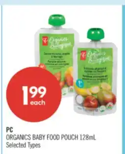 Shoppers Drug Mart PC ORGANICS BABY FOOD POUCH 128mL offer