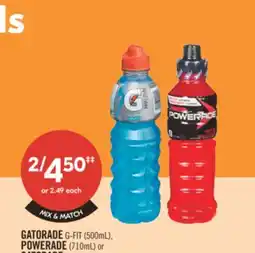 Shoppers Drug Mart GATORADE G-FIT (500ml), POWERADE (710ml) offer