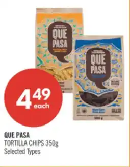 Shoppers Drug Mart QUE PASA TORTILLA CHIPS offer