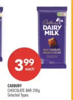 Shoppers Drug Mart CADBURY CHOCOLATE BAR offer